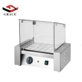 Commercial snack equipment ss electric 5 rollers automatic hot dog warmer/ making machine